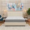 Materassimemory.eu - Materasso Piazza e mezza Memory LA ROSA DEI VENTI Misura 120x200 Alto 25 cm 7 zone di portanza differenziata Rivestimento ALOE SILVER SFODERABILE con fascia 3D AIR detraibile