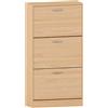 Vida Designs Scarpiera con 3 cassetti, in Legno di Pino