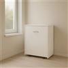 Bissolo Casa Letto Singolo a Scomparsa con Rete a Doghe Pieghevole, Bianco Opaco, 85x34x100,5 cm, Materasso in Espanso 75x180 cm Incluso