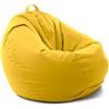 Avalon - Puff Poltrona Sacco Gigante XXL SOFTY 90×90×H90cm Sfoderabile, Pouf Sacco di Qualità Sartoriale, Bean Bag per Sedersi Ergonomico, Tessuto Antistrappo Impermeabile, Made in IT(Giallo Limone)