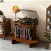 MAAOBR Porta Vinili, Legno Cornice Vinile, Stile Vintage Multifunzionale Mobile Porta Dischi Vinile per Esporre Fino a 40 Album e Riviste, per Soggiorno, Ufficio e Studio(Walnut)