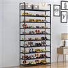 LANTUS Mobile Scarpa Entree Stoccaggio Scarpa Armadio Armadio Scarpa Tela Pieghevole Portatile 10 Strati Porta Scarpe con Copertura