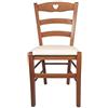 Sedam Srl Sedia Cuore, in Legno Massello, Vari Colori e Sedute disponibili, Alta Qualità (Miele, Imbottita Beige) MINIMO ORDINE 2 SEDIE