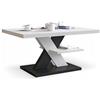 Viosimc Tavolino da Salotto Bianco e Nero, Tavolini da Salotto Moderni Con un Ripiano, Tavolino Soggiorno Elegante complemento di qualsiasi soggiorno 90x60x45cm