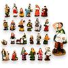 Aurora Store Set 24 Statue Presepe economiche per Realizzare Presepi di Natale Napoletano Statuine Pastori in Resina dipinte a Mano Personaggi Mestieri Contadini Figure Diverse 7 8cm