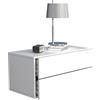 VCM Comodino con cassetto a Muro in Legno mensola a Muro cassetto Console Comodino Usal L 60 cm Comodino con cassetto a Muro in Legno mensola a Muro cassetto Console Comodino Usal L 60 cm Bianco