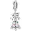 LES FOLIES DI PAOLA GRIECO Charm Campane Natale Fiocco Neve ciondolo pendente in argento 925 - Les Folies per Pandora