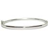 Never say Never - Bracciale rigido in oro bianco 18 k, per donna, 3 mm di larghezza e 62 mm di diametro interno, 3.60 g in oro 18 k