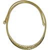 Never say Never Elegante collana da donna in oro giallo 18k, maglie a spina di pesce, peso 12,15 g.