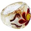 LE GEMME DI VENEZIA ANELLO IN VETRO DI MURANO ANTICA MURRINA VENEZIANA V725C (18/19)