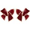 ZUOHUI Orecchini a bottone da donna in argento sterling 925 con fiocco color bordeaux, delicati e ipoallergenici for pelli sensibili, con scatola