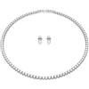 Swarovski Set di gioielli in cristallo, collana e orecchini, Misura unica, Metallo, Zirconia cubica