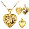 SILVERCUTE Collana Donna con Foto Personalizzata Argento 925 Cuore Oro
