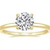 Stfery Anello Solitario Donna Punto Luce Scintillante Argento 925, Anello Matrimonio Oro con Zircone Rotonda 7.5MM, 1.5ct Classico Taglia 16