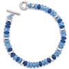 OPSOBJECTS Bracciale da donna del brand Ops della collezione Lolly. Gioiello realizzato in acciaio e plastica con perline di colore blu. La referenza è OPSBR-808