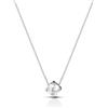 Donipreziosi Collana Punto Luce Donna in Argento 925% Con Pietra Zircone Taglio Brillante Varie Grandezze - Catenina Collanina Donna Ragazza Bambina