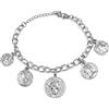 amorili Bracciale Donna con Monete in Acciaio Inox - Gioiello Elegante e Moderno - Accessorio Femminile Resistente - Idea Regalo Donna