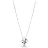 GV GIOIELLI DI VALENZA Collana punto luce a griffes grande in oro bianco 18k con diamante, 0.04 ct, spedizione gratuita.