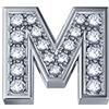 DonnaOro Elemento lettera M DonnaOro DCHF3319M.002 Oro Bianco con diamanti collezione Elements