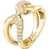 Morellato Anello Donna in Acciaio, Cristalli, Collezione DESIGN, Pavé, Regalo Fidanzata