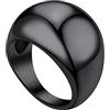 Bandmax Anello Uomo Acciaio Inossidabile, Cupola Anello da Uomo Lucido, 11 US Misura Anelli Uomo Nero, Semplice Stile Anelli Uomo Acciaio, Gioielli Uomo con Confezione Regalo