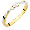 Sakrami Anello in Oro Solitario a Due Colori. Gioiello con scatola Personalizzata. Idea Regalo per Bambina e Ragazzina per Nascita, Battesimo e Comunione Occasioni Speciali + Confezione regalo (15)