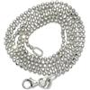 Never Say Never Spettacolare e luccicante catena a sfere in oro massiccio 18kt da donna con sfere da 1,5 mm, lunghezza 45 cm, peso 4,65 g in oro bianco 18 carati, colore oro, non applicabile, cm, Oro,