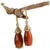 GRGFG Orecchini Pendenti Donna in Argento 925 Con Ciondolo Peperoncino in Corallo Artificiale - A Goccia di Personalità