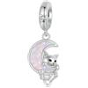 JYRRONG Ciondolo a forma di cane, in argento Sterling 925, a forma di gatto, cavallo, bulldog, barboncino, Golden Retriever, per braccialetti Pandora, Misura unica, Argento sterling