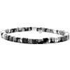 Nato Cuff - Bracciale in Argento 925 - Perline SnowFlake Pietre semipreziose - Gioielli Uomo o Donna fatti a mano in Francia (Large 19cm)
