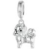JYRRONG Ciondolo a forma di cane, in argento Sterling 925, a forma di gatto, cavallo, bulldog, barboncino, Golden Retriever, per braccialetti Pandora, Misura unica, Argento sterling