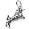 NKlaus ciondolo a catena unicorno argento 925 ossidato 2,3cm ciondolo amuleto mistico 7910
