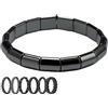 Generico Bracciale in Ematite Uomo, Bracciale in Ematite Hermios, Braccialetto Regolabile in Ematites Magnetica, Favorisce Naturalmente Il Metabolismo E Ripristina La Vitalità (Taglia Unica,E)