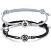 lorajewel Bracciali Coppia Personalizzato Bracciale con Foto Proiezione Bracciale Magnete Pelle Acciaio inossidabile Bracciale Amicizia Regalo per il Partner, la Coppia, gli amanti (Foto-4)
