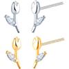 CONILOK Orecchini a forma di tulipano, in argento 925, orecchini da donna, piccoli regali per donne, ragazze, migliore amica, mamma, compleanno, matrimonio, Natale, San Valentino, Argento