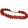 sicilia bedda - Bracciale in Corallo Rosso del Mediterraneo - Argento 925 - Prodotto Realizzato a mano - IDEA REGALO (Perline di Corallo)