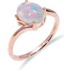 Stone House Anello di fidanzamento nuziale impilabile in opale etiope naturale per lei, in argento sterling 925, regalo di gioielli per lei (R025)