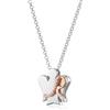 VLNET ® | Collana con Angelo e Lettera | Argento 925 e Zirconi Bianchi | Linea Angeli Roberto Giannotti | Fatto a Mano in Italia | Lettera R