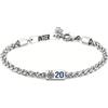LOWELL Bracciale Uomo in Acciaio Inossidabile, 18 cm, B-IB020UAS