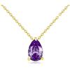 Bramart Collana Pietra Ametista Regali per lei Idea Regalo per Ragazza Argento Oro Natale Compleanno Collane Figlia Mamma Sorella - Cofanetto con DEDICA incluso (Collana Ametista)