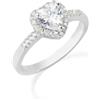 AMEN Anello regolabile cuore donna gioielli ANTICBB3, argento