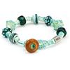 SAGA GIOIELLI Bracciale Colorato con Perle in Vetro - Bracciale Artigianale Multicolore Regolabile 23 cm - Gioiello Unisex Uomo Donna - Idea Regalo Originale - COLLEZIONE SOLARA (BSVE8F6-02)