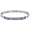 Maserati Jewels Bracciale Uomo, in Acciaio, PVD Blu - JM121ATK11