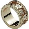 AMZCOM Anello Antistress Donna Girevole, Anello Antistress Acciaio Inossidabile, Anelli Spinner Rotante, Fidget Anelli per L'ansia con scatola ad anelli, Ragazze Regalo