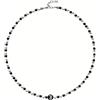 LOWELL Collana Unisex con Perline Bianche e Nere, B-JC012XPN