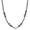 lorajewel Collane Personalizzate per Uomo con 1-5 Nome Argento Oro Nero Collana Gioielli Regalo per Uomini Papà Nonno Mariti Amici (Nero-4 Nome)