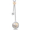 SAGA GIOIELLI® COLLANA CHIAMA ANGELI GRAVIDANZA BOLA SALISCENDI LUNGHEZZA REGOLABILE DOPPIO CUORE DORATO