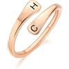 INBLUE Anello Personalizzato in Argento 925 a Spirale per Donna Incisione Nome/Data con Pietre di Nascita Fascia Aperta Regolabile Anello Promessa Regalo per Matrimonio Fidanzamento