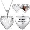 MeMeDIY Collana Personalizzata con Medaglione a Cuore - Ciondolo a Forma di Medaglione con Foto Immagine Collana Commemorativa Regali di Gioielli per Donne -A1
