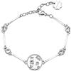 Brosway Bracciale Donna, Bracciale Rigido in Acciaio e Cristalli con Simbolo Lettere | Collezione Chakra - BHKB057